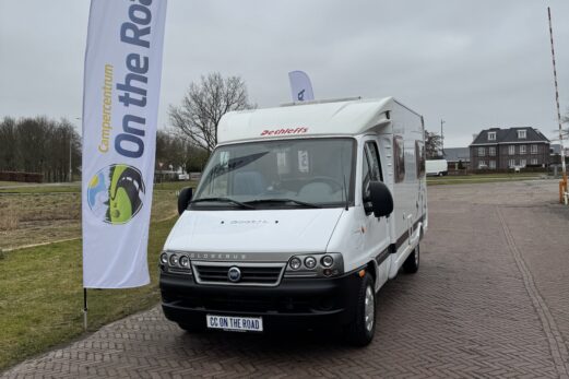 Dethleffs Globebus 1, Fiat Ducato 110 PK, Dwarsbed, Halve-treinzit, Draaistoelen voor, Motor airco, Nette camper, Lengte 6.00. Bj. 2006